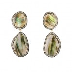Labradorite & Diamond Earrings