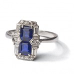 Double sapphire ring