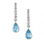 Aquamarine & Diamond Occasion Earrings