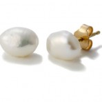 Baroque pearl studs