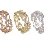 Diamond floral eternity ring