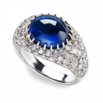 Sapphire & Diamond Bombé Ring