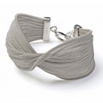 Silver ribbon cuff