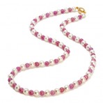 Ruby and pearl necklace